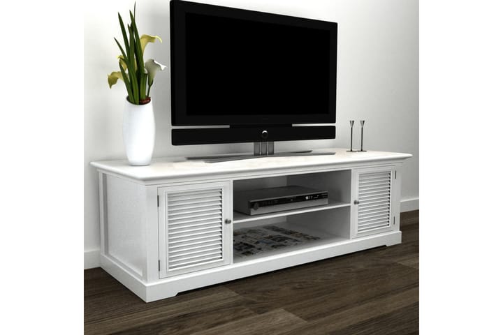 Tv-bänk vit trä - Vit - Alla Möbler - Förvaring - Tv bänkar