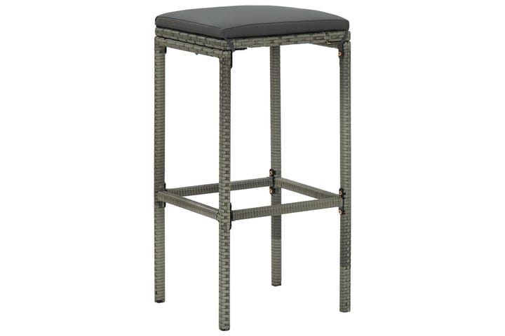 Bargrupp 3 delar konstrotting grå - Grå - Alla Möbler - Matgrupper - Matgrupper med 2 stolar