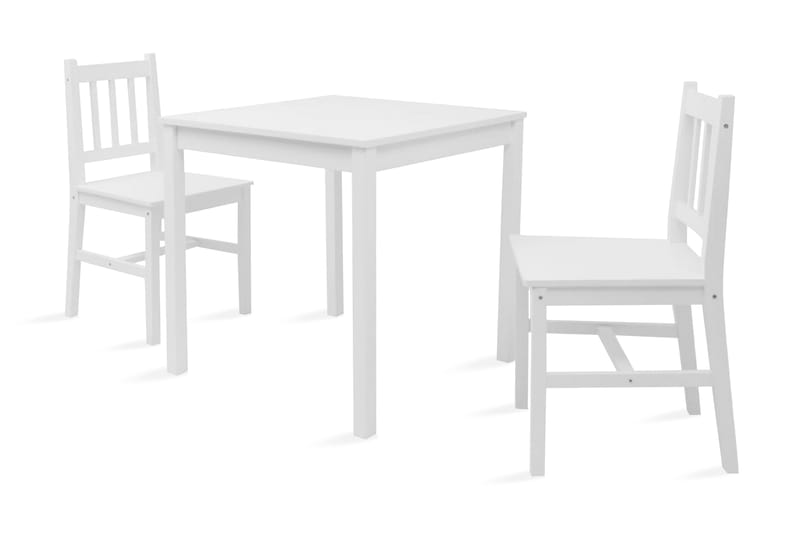 Matbord och stolar 3 delar furu vit - Vit - Alla Möbler - Soffor - Howardsoffor