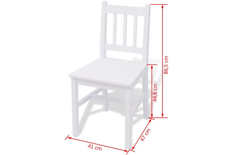Matbord och stolar 3 delar furu vit - Vit - Alla Möbler - Matgrupper - Matgrupper med 2 stolar