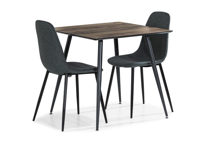 Stackle Matgrupp 80 cm med 2 Dan Stol - Brun/Grå/Svart - Alla Möbler - Matgrupper - Matgrupper med 2 stolar