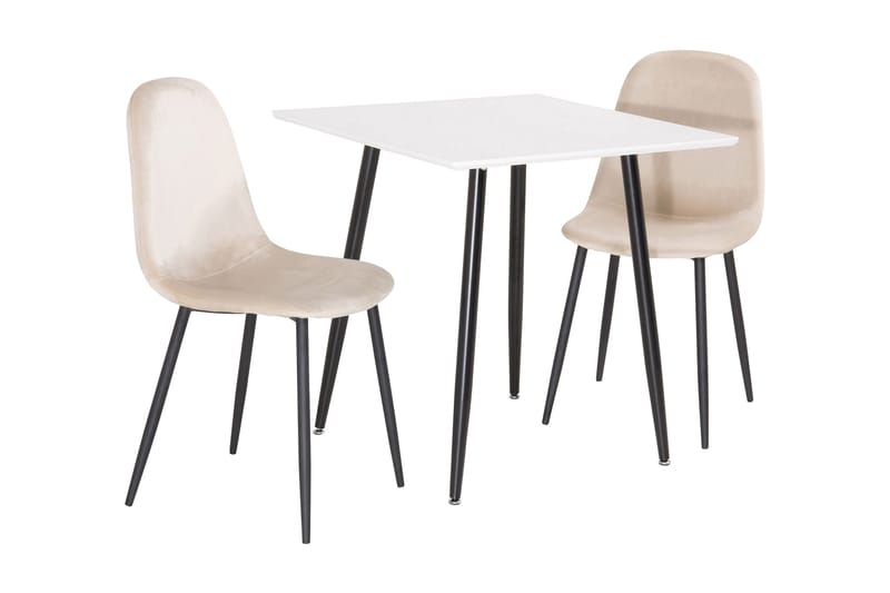 Torulf Matgrupp 75 cm med 2 Stolar - Svart - Alla Möbler - Matgrupper - Matgrupper med 2 stolar