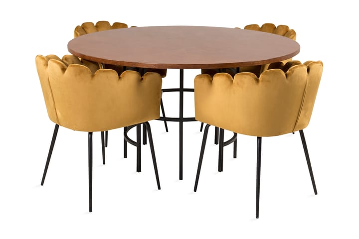 Copenhagen Matgrupp med 4 Limhamn Matstolar Gul - Furniture Fashion - Alla Möbler - Matgrupper - Matgrupper med 4 stolar