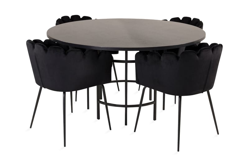 Copenhagen Matgrupp med 4 Limhamn Matstolar Svart - Furniture Fashion - Alla Möbler - Matgrupper - Matgrupper med 4 stolar