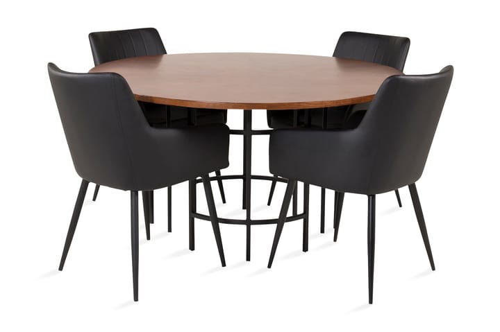 Copenhagen Matgrupp med 4 Ulf Karmstolar Konstläder Svart - Furniture Fashion - Alla Möbler - Matgrupper - Matgrupper med 4 stolar