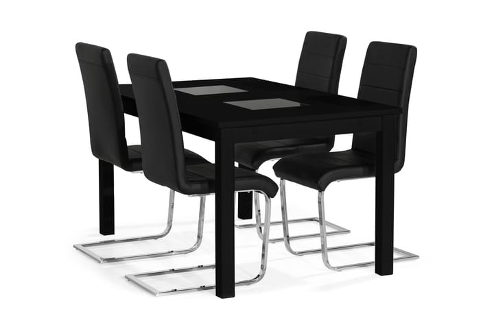 Diana Matgrupp inkl 4 Inez Matstolar - Svart - Alla Möbler - Matgrupper - Matgrupper med 4 stolar