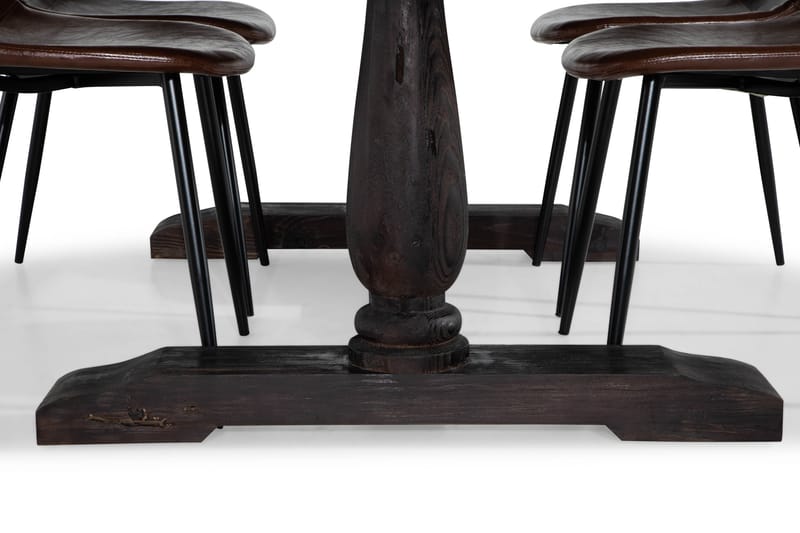 Dijon Matgrupp 160 cm inkl 4 Matstolar - Brun - Alla Möbler - Matgrupper - Matgrupper med 4 stolar