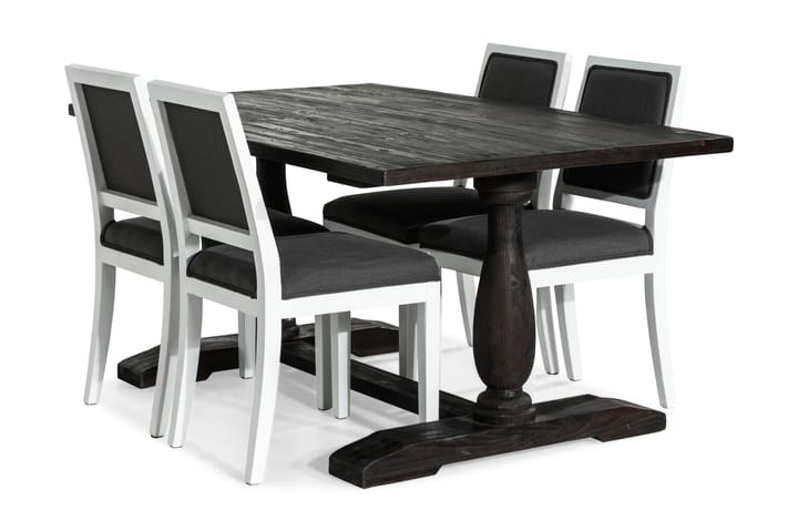 Eiler Matgrupp 160 cm med 4 Kalo Stol - Vintage Alm/Grå - Alla Möbler - Matgrupper - Matgrupper med 4 stolar