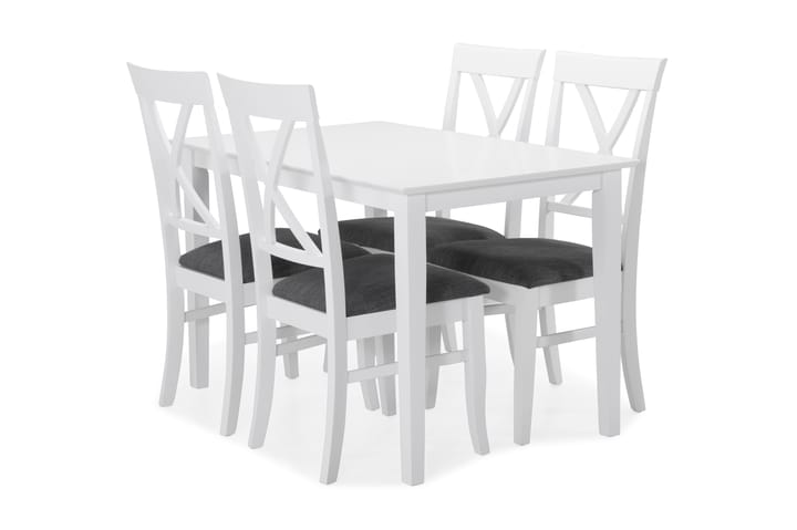 Elina Matbord med 4 st Attarp stolar - Vit - Alla Möbler - Matgrupper - Matgrupper med 4 stolar