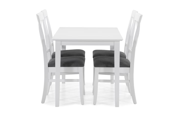 Elina Matbord med 4 st Attarp stolar - Vit - Alla Möbler - Matgrupper - Matgrupper med 4 stolar