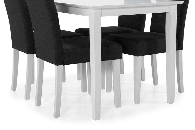 Elina Matgupp med 4 st Dala stolar - Vit/Mörkgrå - Alla Möbler - Matgrupper - Matgrupper med 4 stolar