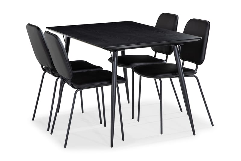 Fenny Matgrupp 140 cm med 4 Olarp Matstol - Svart - Alla Möbler - Matgrupper - Matgrupper med 4 stolar