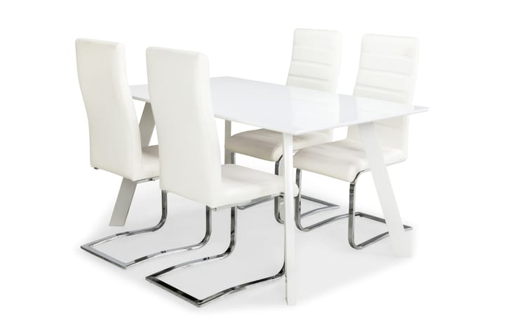 Maja Matgrupp med 4 st Inez Stol - Vit/Off-white - Alla Möbler - Matgrupper - Matgrupper med 4 stolar