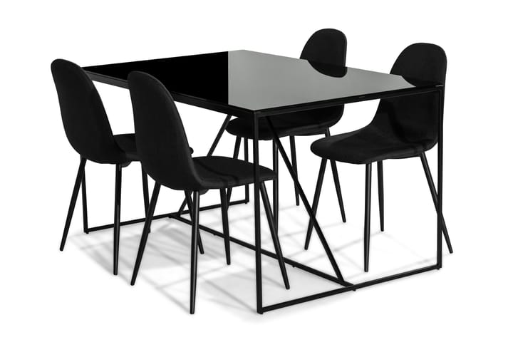 Moure Matgrupp med 4 Dan Stol - Svart - Alla Möbler - Matgrupper - Matgrupper med 4 stolar