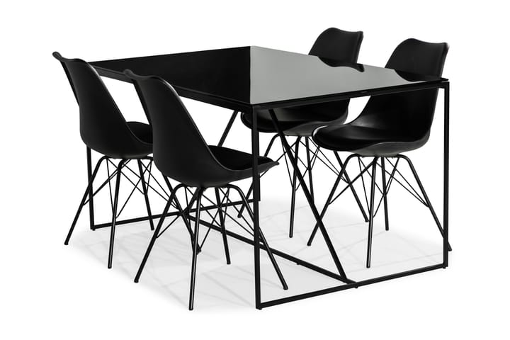 Moure Matgrupp med 4 Ove Stol - Svart - Alla Möbler - Matgrupper - Matgrupper med 4 stolar