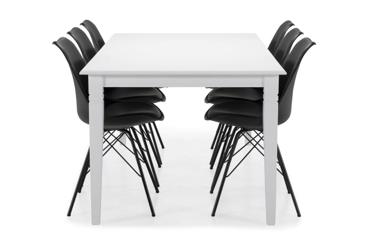 Attarp Matbord med 6 st Ove stolar - Svart - Alla Möbler - Matgrupper - Matgrupper med 6 stolar