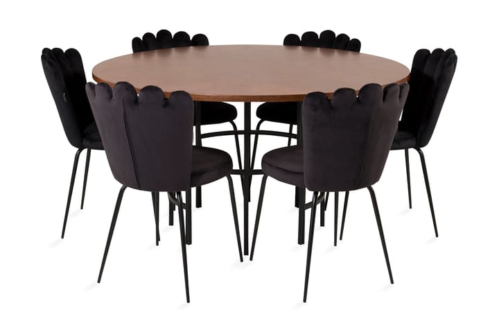 Copenhagen Matgrupp med 6 Limhamn Matstolar Svart - Furniture Fashion - Alla Möbler - Matgrupper - Matgrupper med 6 stolar