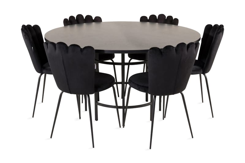 Copenhagen Matgrupp med 6 Limhamn Matstolar Svart - Furniture Fashion - Alla Möbler - Matgrupper - Matgrupper med 6 stolar