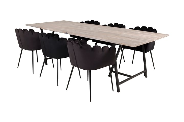 Delmas Matgrupp med 6 Limhamn Matstolar Svart - Furniture Fashion - Alla Möbler - Matgrupper - Matgrupper med 6 stolar