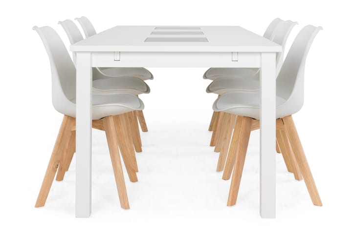 Diana Matgrupp med 6 st Egon Stol - Vit - Alla Möbler - Matgrupper - Matgrupper med 6 stolar