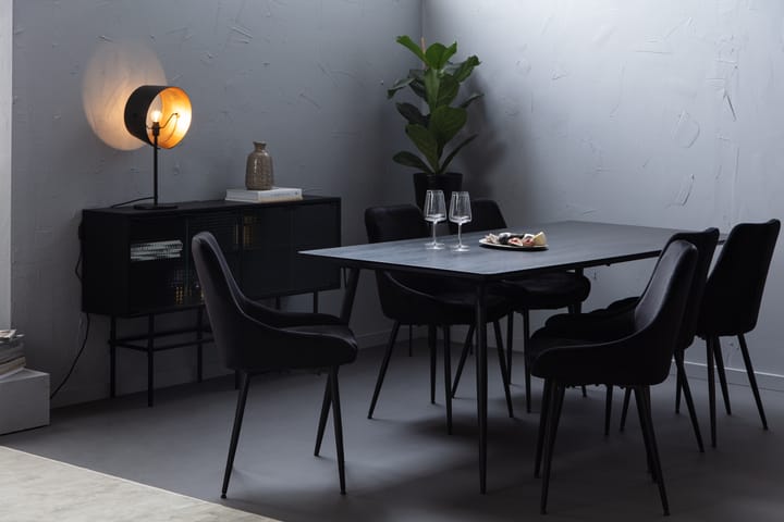 Fenny Matgrupp 180 cm med 6 Bolmen Köksstol - Svart - Alla Möbler - Matgrupper - Matgrupper med 6 stolar