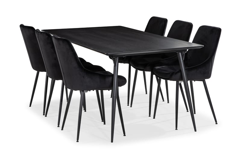 Fenny Matgrupp 180 cm med 6 Bolmen Köksstol - Svart - Alla Möbler - Matgrupper - Matgrupper med 4 stolar