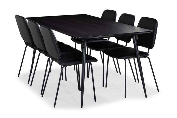 Fenny Matgrupp 180 cm med 6 Olarp Matstol - Svart - Alla Möbler - Matgrupper - Matgrupper med 6 stolar