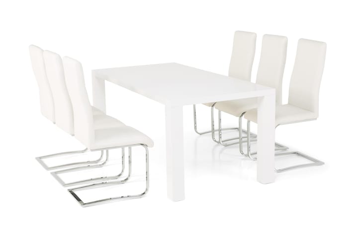 Inez Matgrupp 180 cm med 6 Inez Stol - Vit - Alla Möbler - Matgrupper - Matgrupper med 6 stolar