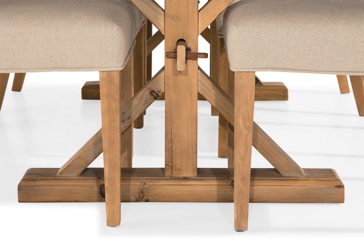 Runa Förlängningsbar Matgrupp 200 cm med 6 Moa Stol - Natur/Beige - Alla Möbler - Matgrupper - Matgrupper med 6 stolar