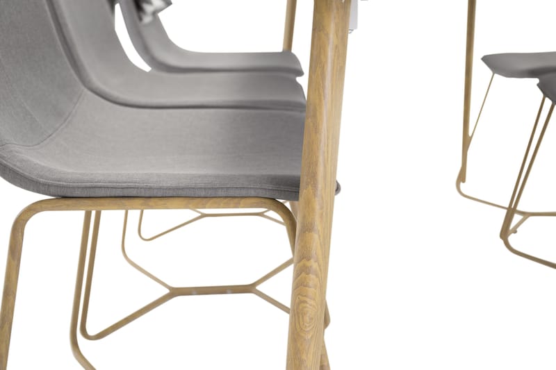 Tommy Matgrupp 180 cm med 6 Medusa Stol - Vit/Grå - Alla Möbler - Matgrupper - Matgrupper med 6 stolar