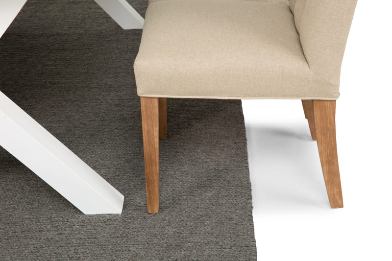 Ylva Matgrupp 180 cm med 6 Moa Stol - Vit/Beige - Alla Möbler - Matgrupper - Matgrupper med 6 stolar