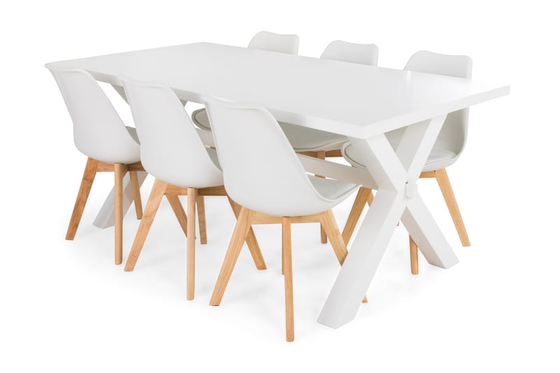 Ylva Matgrupp med 6 st Egon Stolar - Vit/Vit - Alla Möbler - Matgrupper - Matgrupper med 8 stolar