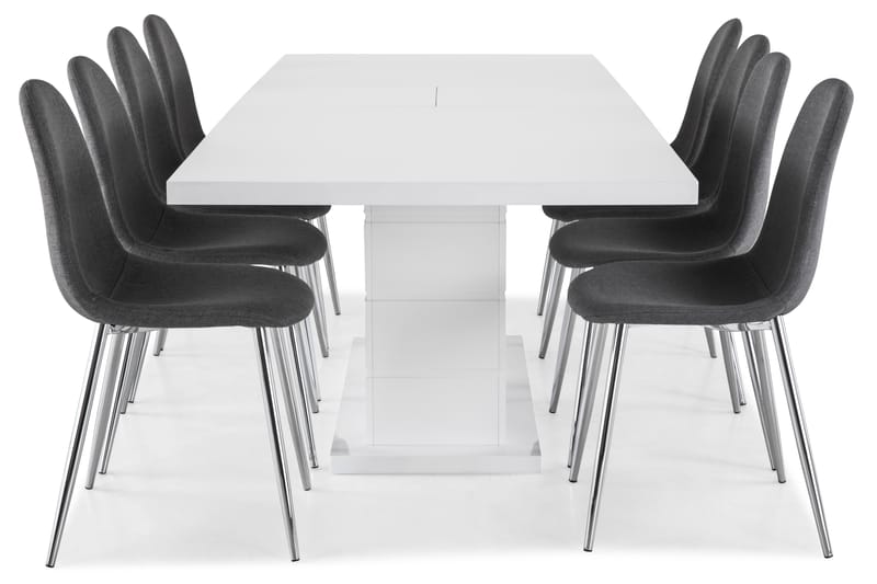 Broby Matgrupp Förlängningsbar 200 cm med 8 Dan Stol - Alla Möbler - Matgrupper - Matgrupper med 8 stolar