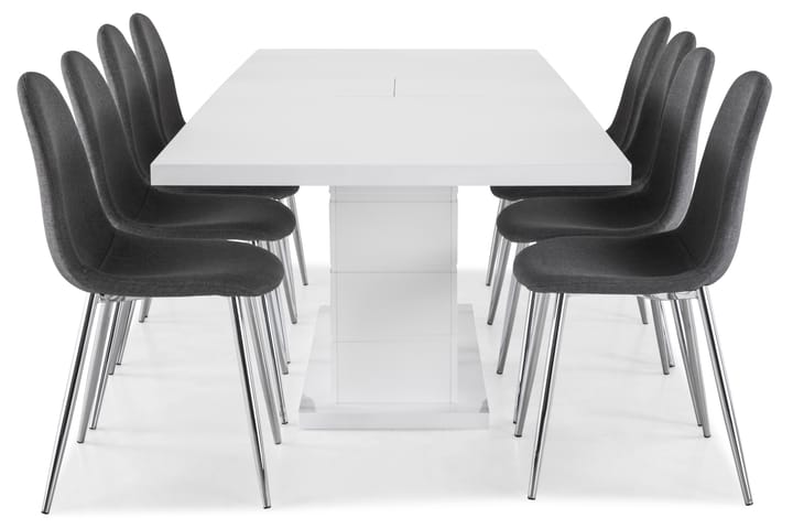 Broby Matgrupp Förlängningsbar 200 cm med 8 Dan Stol - Alla Möbler - Matgrupper - Matgrupper med 8 stolar