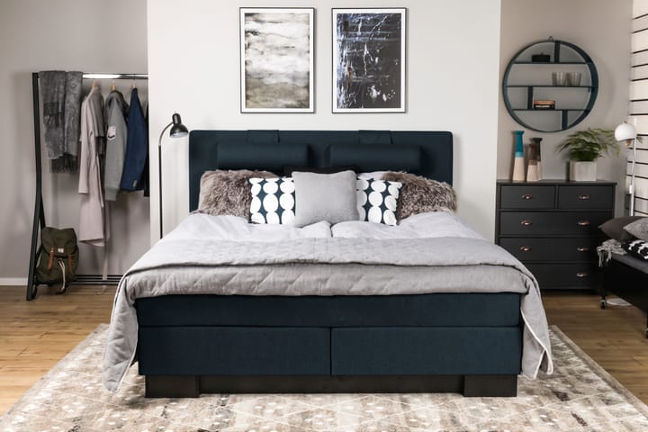 Regent Lyx Komplett Sängpaket 180x210 - Mörkblå - Alla Möbler - Sängar - Kontintentalsängar