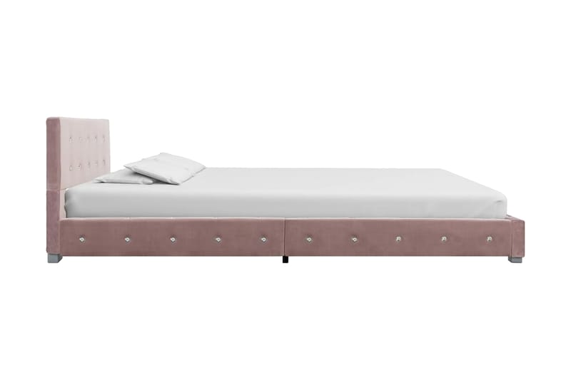 Säng med madrass rosa sammet 120x200 cm - Rosa - Alla Möbler - Sängar - Ramsängar