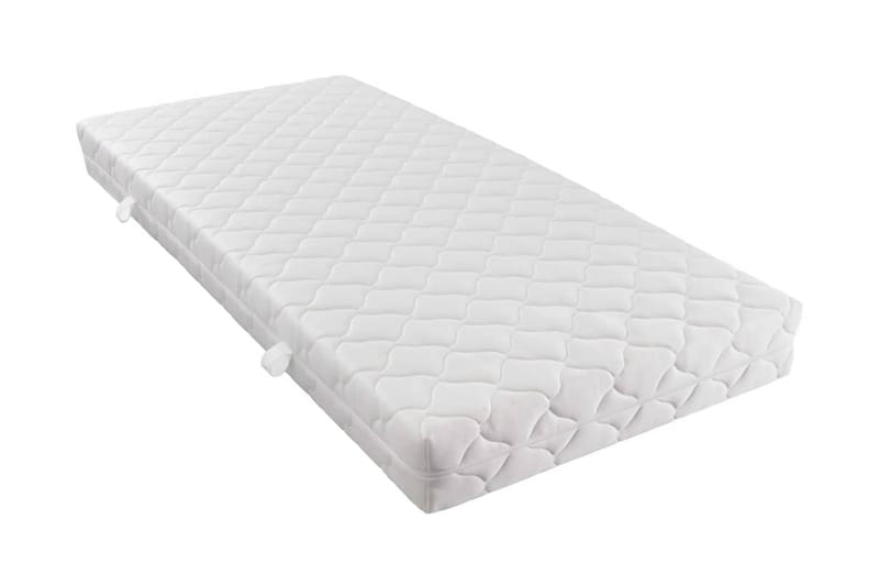 Säng med madrass svart och vit konstläder 90x200 cm - Svart - Alla Möbler - Sängar - Ramsängar
