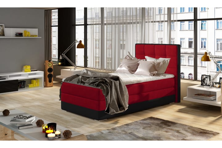 Kiley Förvaringssäng 90x200 cm Höger - Röd/Svart - Alla Möbler - Sängar - Sängar med förvaring
