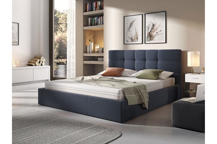 Teverga Förvaringssäng 140x200 cm - Mörkblå - Alla Möbler - Sängar - Sängar med förvaring