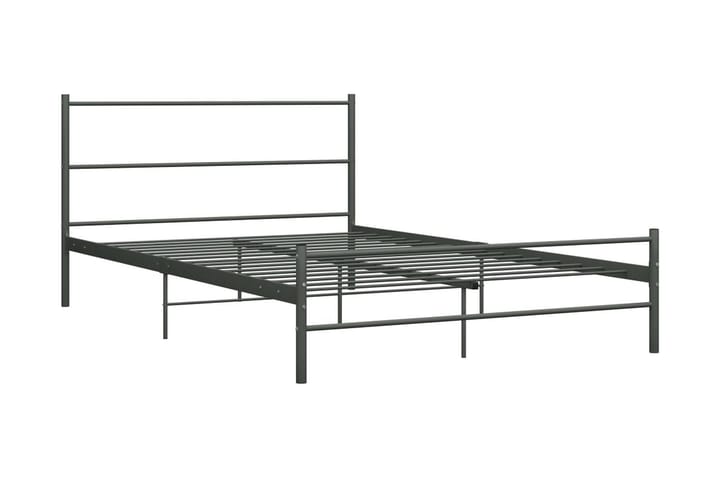 Sängram grå metall 160x200 cm - Grå - Alla Möbler - Sängar - Sängramar & sängstommar