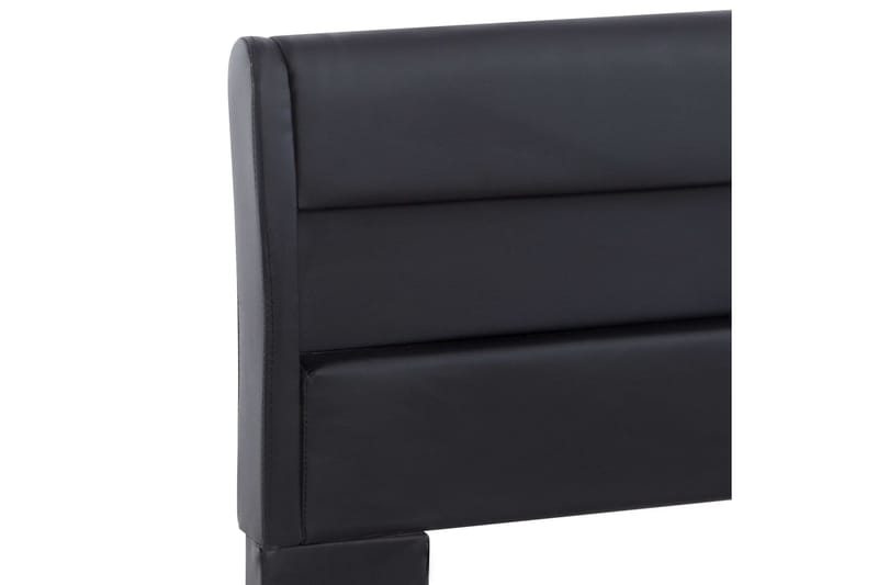 Sängram med LED svart konstläder 120x200 cm - Svart - Alla Möbler - Sängar - Sängramar & sängstommar