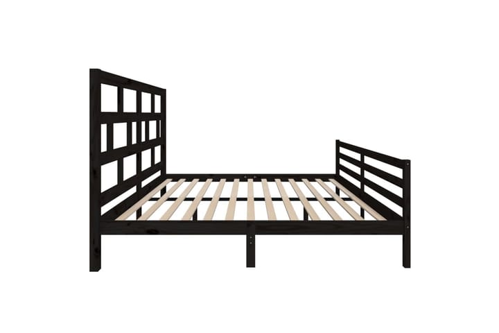 Sängram svart massivt furu 200x200 cm - Svart - Alla Möbler - Sängar - Sängramar & sängstommar