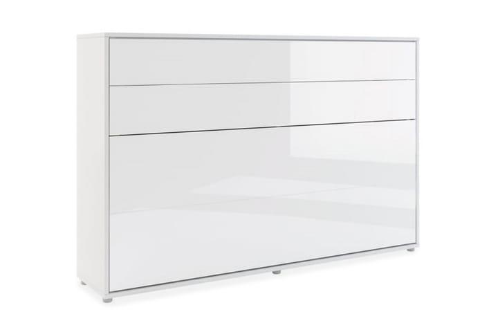 Sängskåp 120x200 cm Horisontellt Vit Högglans - Bed Concept - Alla Möbler - Sängar - Sängskåp