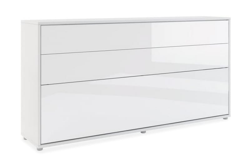 Sängskåp 90x200 cm Horisontellt Vit Högglans - Bed Concept - Alla Möbler - Sängar - Sängskåp
