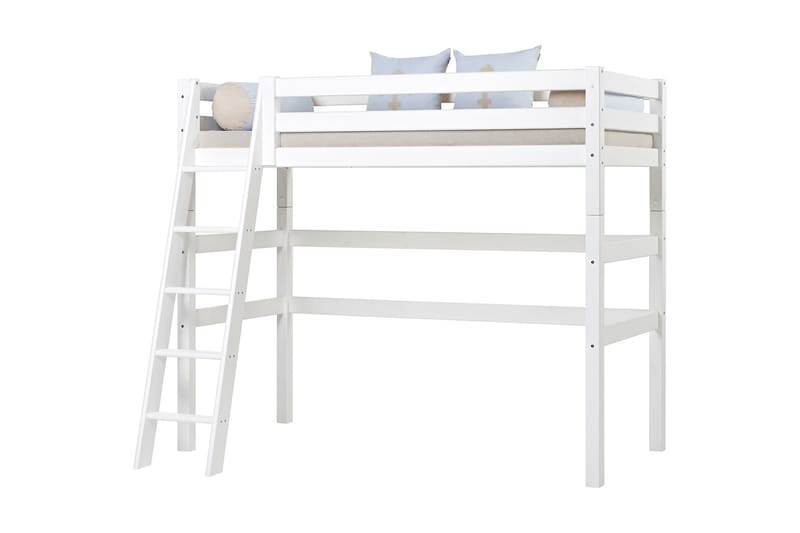 Jordtorp Barnsäng med stege och räcke 209x144 cm - Vit - Alla Möbler - Sängar - Våningssängar