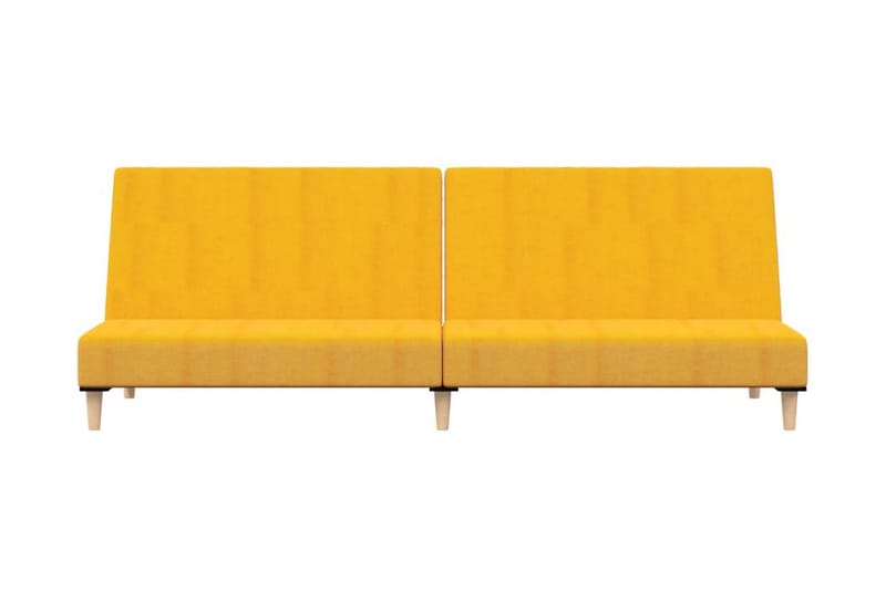 2-sitssoffa med fotpall gul tyg - Gul - Alla Möbler - Soffor - 2+3 sits soffor