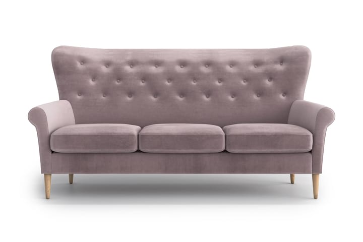 Clermont 3-sits Soffa - Rosa - Alla Möbler - Soffor - 2+3 sits soffor
