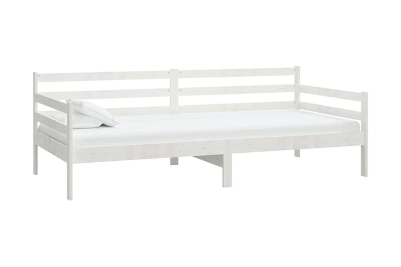 Dagbädd med madrass 90x200 cm vit massiv furu - Vit - Alla Möbler - Soffor - Dagbäddar