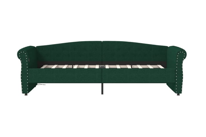Dagbädd med USB mörkgrön tyg 90x200 cm - Grön - Alla Möbler - Soffor - 2+3 sits soffor