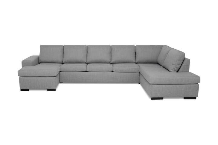 Bruce U-soffa Large med Divan Vänster - Ljusgrå - Alla Möbler - Soffor - Skinnsoffor